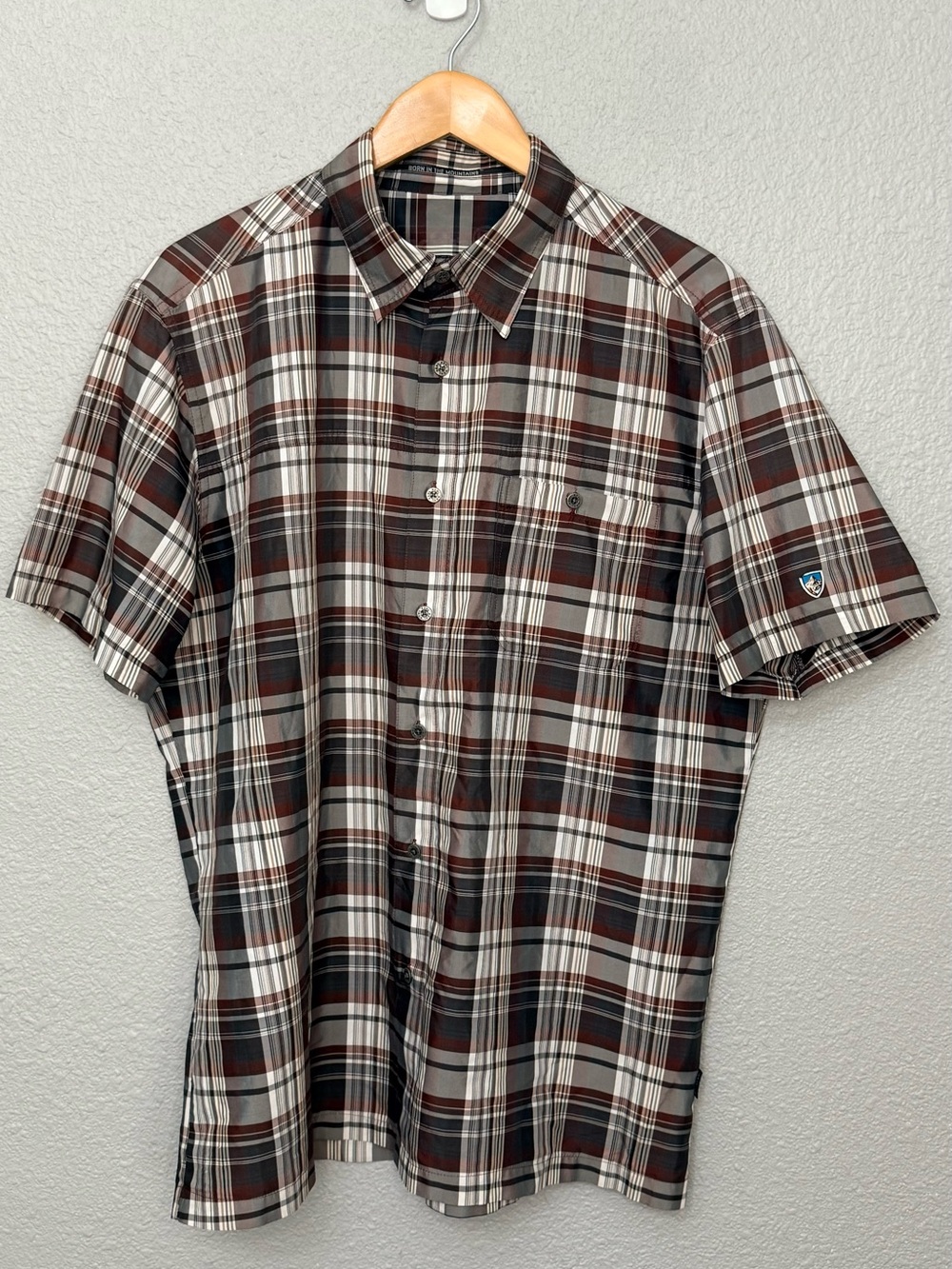 Kuhl | Ionic Plaid Short Sleeve Shirts | Size Large